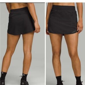 Lululemon Hotty Hot High-Rise Skirt Womens 2 Skort Running Gym Athletic Black